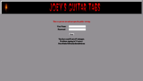 What Joeysguitartabs.net website looked like in 2019 (5 years ago)
