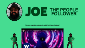 What Joethepeoplefollower.com website looked like in 2019 (5 years ago)