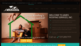 What Jamesroofinginc.com website looked like in 2019 (5 years ago)