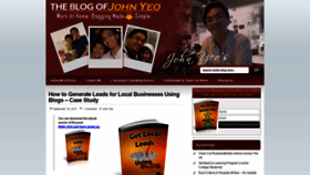 What Johnyeo.name website looked like in 2019 (5 years ago)