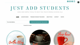 What Justaddstudents.com website looked like in 2019 (5 years ago)