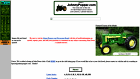 What Johnnypopper.com website looked like in 2019 (5 years ago)