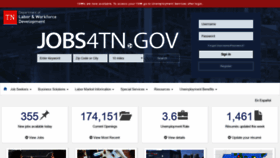What Jobs4tn.gov website looked like in 2019 (5 years ago)