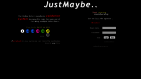 What Justmaybe.co.uk website looked like in 2019 (5 years ago)