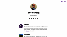 What Johnehartzog.com website looked like in 2019 (5 years ago)
