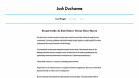 What Joshducharme.com website looked like in 2019 (4 years ago)