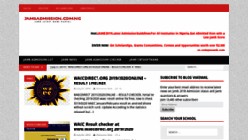 What Jambadmission.com.ng website looked like in 2019 (4 years ago)