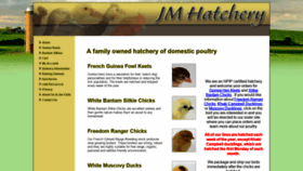 What Jmhatchery.com website looked like in 2019 (4 years ago)