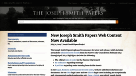 What Josephsmithpapers.org website looked like in 2019 (4 years ago)