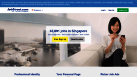 What Jobstreet.com.sg website looked like in 2019 (4 years ago)