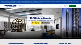 What Jobstreet.com.my website looked like in 2019 (4 years ago)