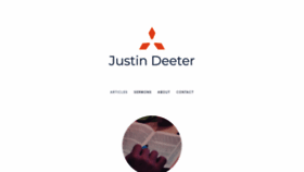 What Justindeeter.com website looked like in 2019 (4 years ago)