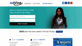 What Jobvine.co.za website looked like in 2019 (4 years ago)
