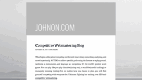 What Johnon.com website looked like in 2019 (4 years ago)