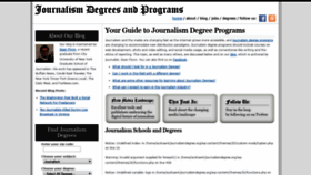 What Journalismdegree.org website looked like in 2019 (4 years ago)