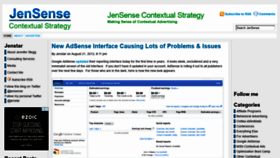 What Jensense.com website looked like in 2019 (4 years ago)