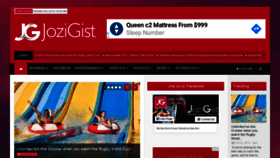 What Jozigist.co.za website looked like in 2019 (4 years ago)