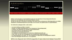 What Jojogenetics.nl website looked like in 2019 (4 years ago)