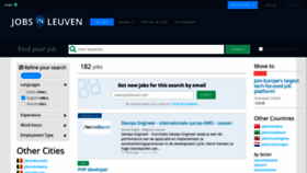 What Jobsinleuven.com website looked like in 2019 (4 years ago)