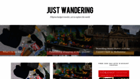 What Justwandering.org website looked like in 2019 (4 years ago)
