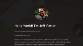 What Jeffpotter.org website looked like in 2019 (4 years ago)