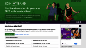 What Joinmyband.co.uk website looked like in 2019 (4 years ago)