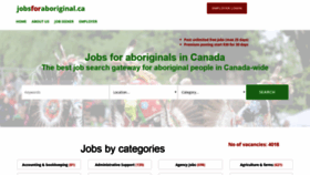 What Jobsforaboriginal.ca website looked like in 2019 (5 years ago)