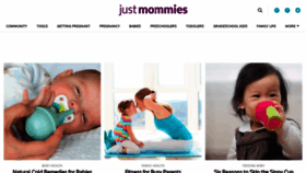 What Justmommies.com website looked like in 2019 (4 years ago)