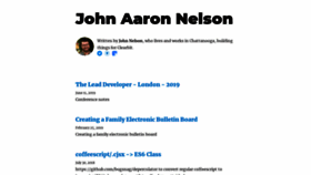 What Johnaaronnelson.com website looked like in 2019 (4 years ago)