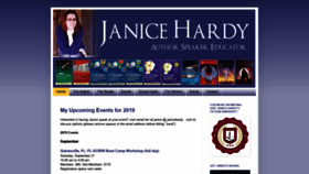 What Janicehardy.com website looked like in 2019 (4 years ago)
