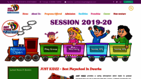 What Justkidzz.com website looked like in 2019 (4 years ago)