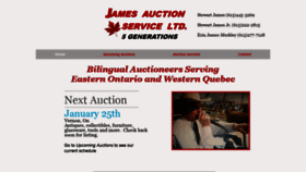 What Jamesauction.com website looked like in 2019 (4 years ago)
