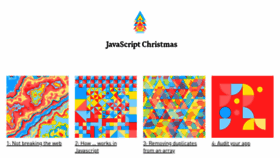 What Javascript.christmas website looked like in 2019 (4 years ago)