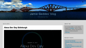 What Jamiegeddes.io website looked like in 2019 (4 years ago)