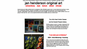 What Janhendersonart.com website looked like in 2019 (4 years ago)