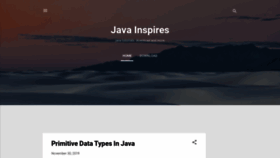 What Javainspires.blogspot.com website looked like in 2019 (4 years ago)