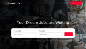 What Jobsnet.lk website looked like in 2019 (4 years ago)