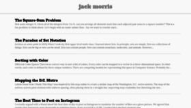 What Jackxmorris.com website looked like in 2020 (4 years ago)