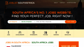 What Joblistsouthafrica.com website looked like in 2020 (4 years ago)