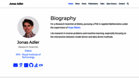 What Jonasadler.com website looked like in 2020 (4 years ago)