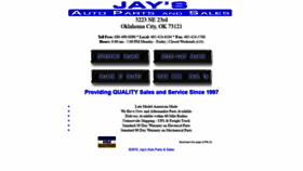 What Jaysautopartsandsales.com website looked like in 2020 (6 years ago)