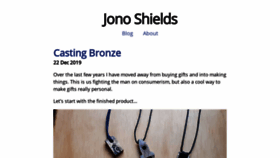 What Jonoshields.com website looked like in 2020 (4 years ago)