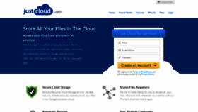 What Justcloud.com website looked like in 2020 (4 years ago)