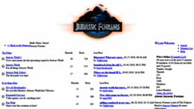 What Jurassicforums.com website looked like in 2020 (4 years ago)