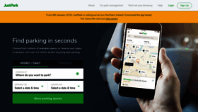 What Justpark.com website looked like in 2020 (5 years ago)