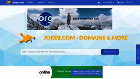 What Joker.com website looked like in 2020 (4 years ago)