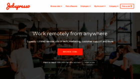 What Jobspresso.co website looked like in 2020 (4 years ago)