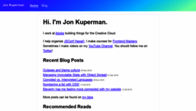 What Jonkuperman.com website looked like in 2020 (5 years ago)