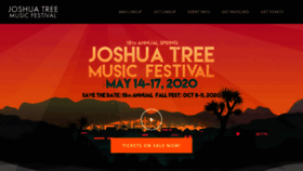 What Joshuatreemusicfestival.com website looked like in 2020 (4 years ago)