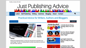 What Justpublishingadvice.com website looked like in 2020 (4 years ago)